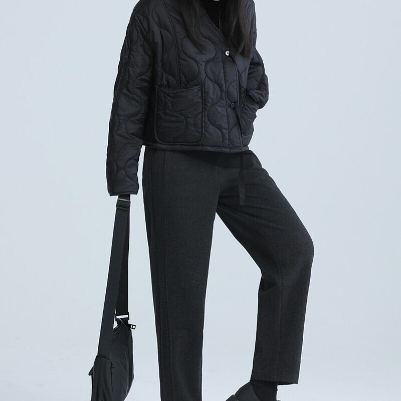 Embossed Ribbon No-Collar Jacket【TR3258】