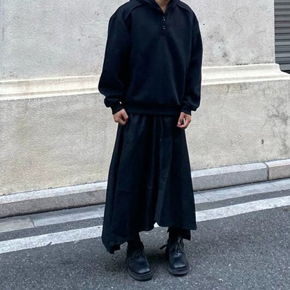 Irregular Hem Cropped Culottes【TR3276】