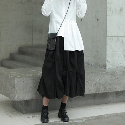 Asymmetry Gather Flare Skirt【TR3168】