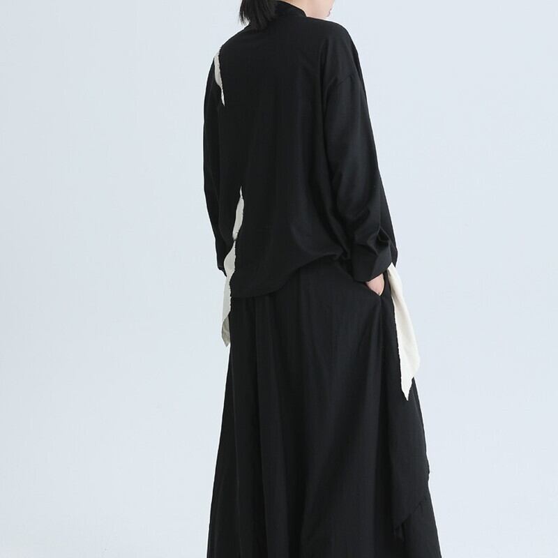 Ruffle Cut-Off Collared Shirt【TR3126】