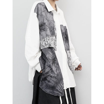 〈Unisex〉Patchwork Nichi Irregular Shirt【TR1324】