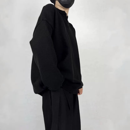 Split Neck Knit T-shirt【TR3360】