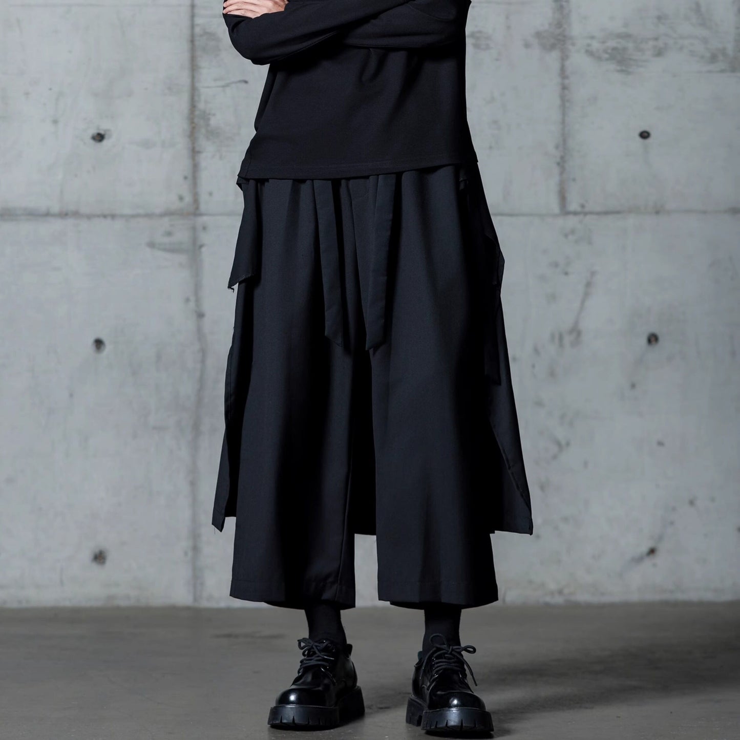 Layered-look Ankle Wide Pants【TR3318】