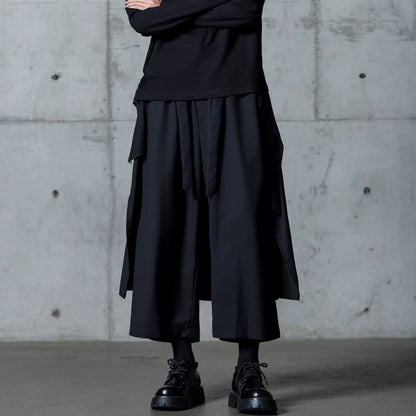 Layered-look Ankle Wide Pants【TR3318】