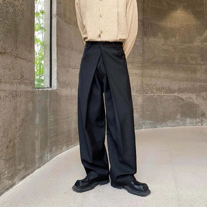 Layered Waist Wide Pants【TR3304】