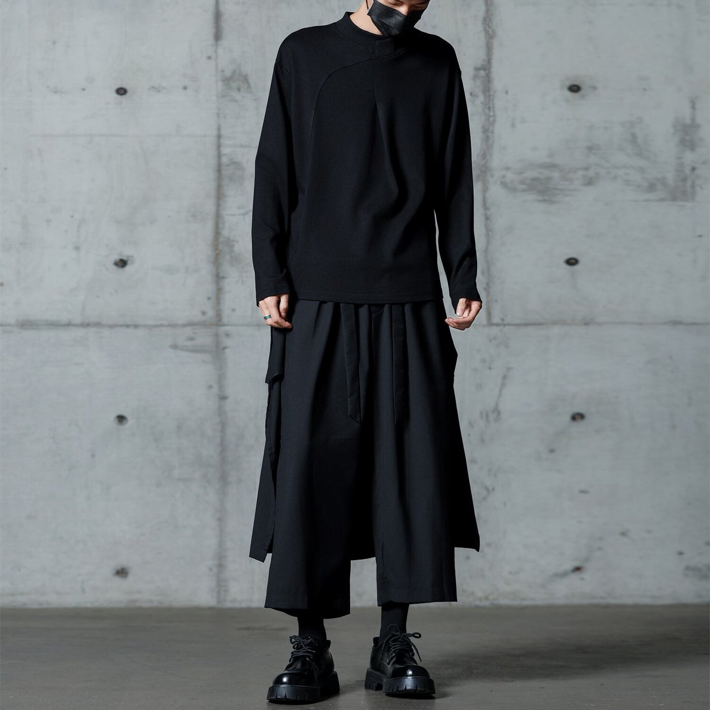 Layered-look Ankle Wide Pants【TR3318】