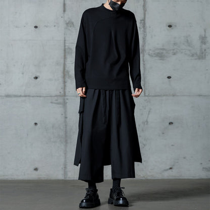 Layered-look Ankle Wide Pants【TR3318】