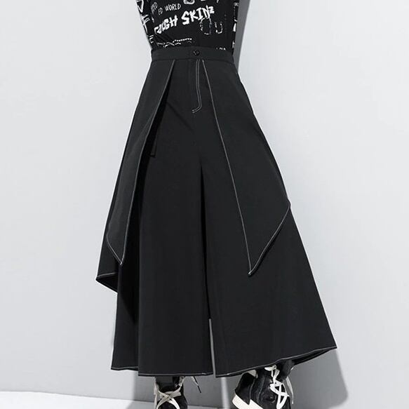 〈Unisex〉High Waist Long Wide Pants【TR1156】