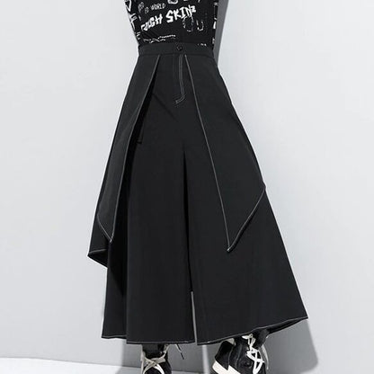 〈Unisex〉High Waist Long Wide Pants【TR1156】