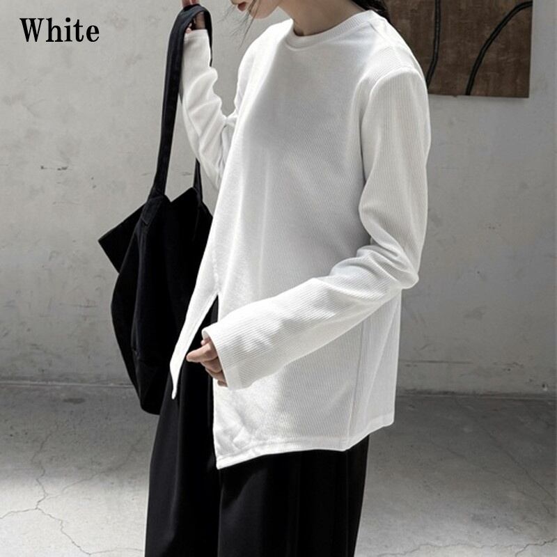 Asymmetry Slit T-Shirt【TR3141】