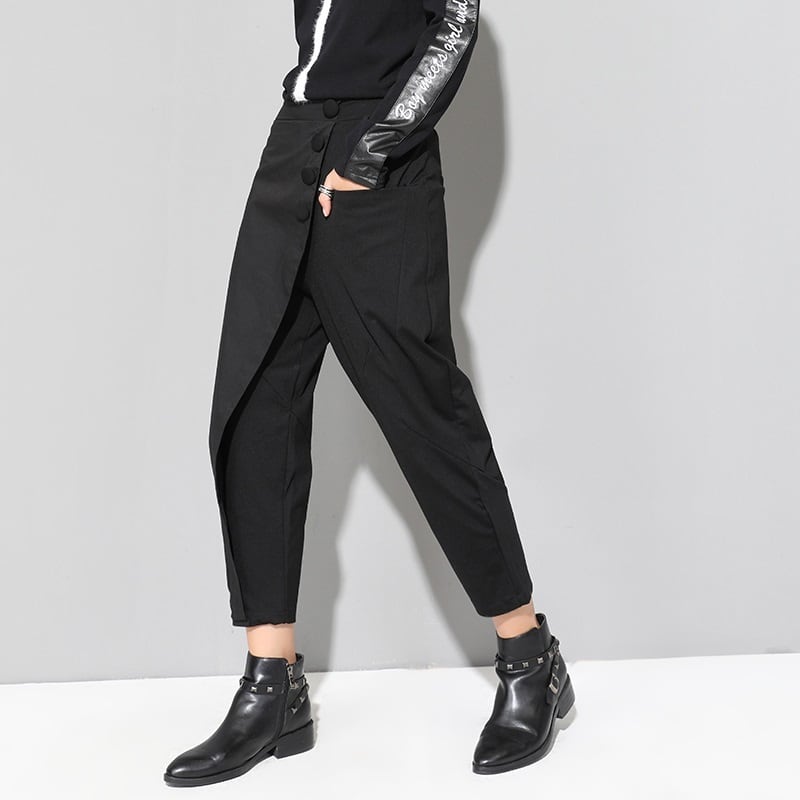 〈Unisex〉Casual Irregular Cropped Pants【TR1371】
