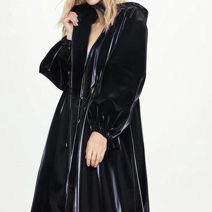 〈Unisex〉Patent Leather Windbreaker【TR1178】
