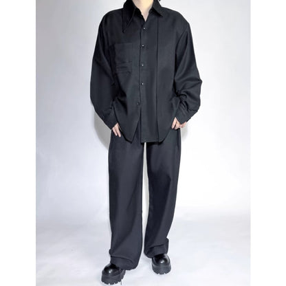 Structured Minimal Collared Shirt【TR3363】