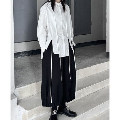 Hem-Slit Nichi Collared Shirt【TR3107】