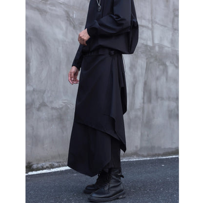Asymmetrical Long Skirt Pants【TR3305】