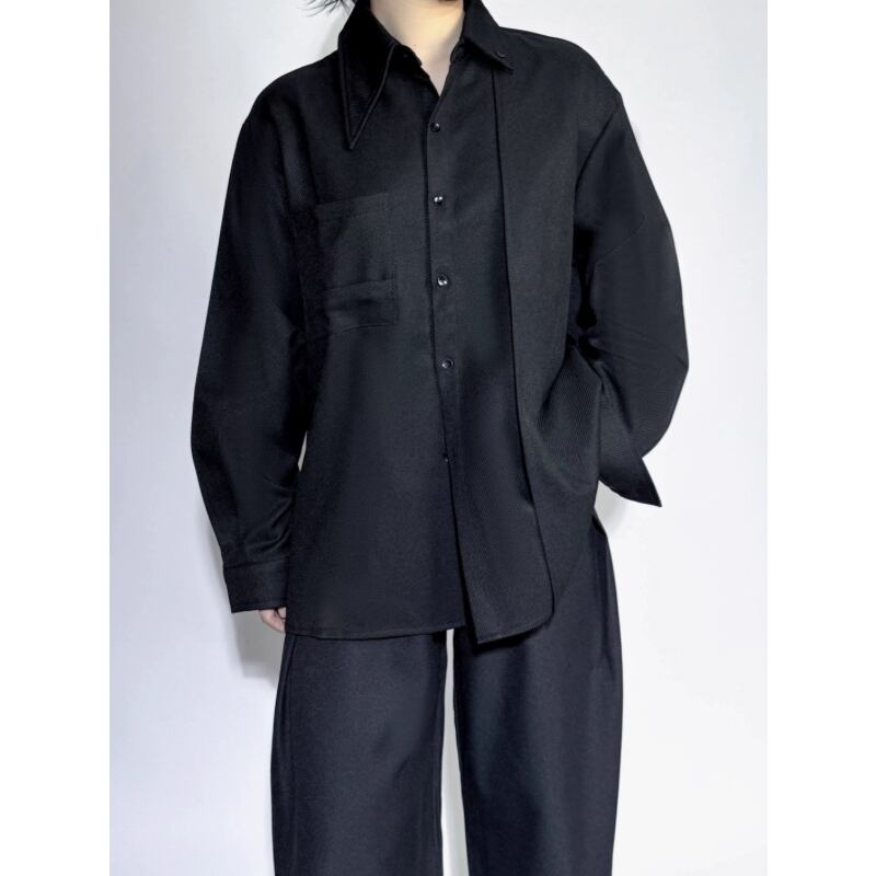 Structured Minimal Collared Shirt【TR3363】