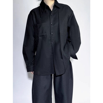 Structured Minimal Collared Shirt【TR3363】