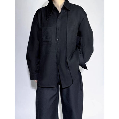 Structured Minimal Collared Shirt【TR3363】