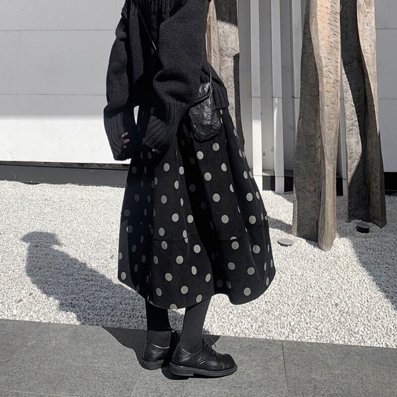 Tiered Corduroy Skirt【TR3152】