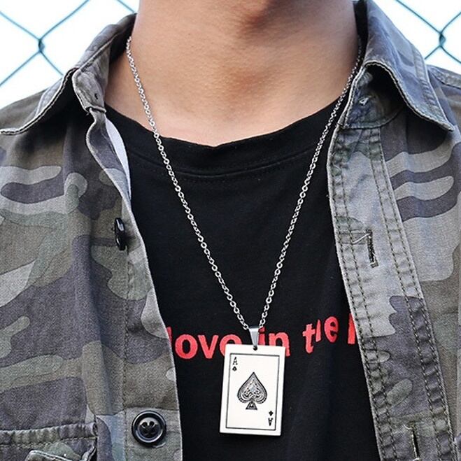 Lucky Ace Spade Men's Necklace【TR2768】