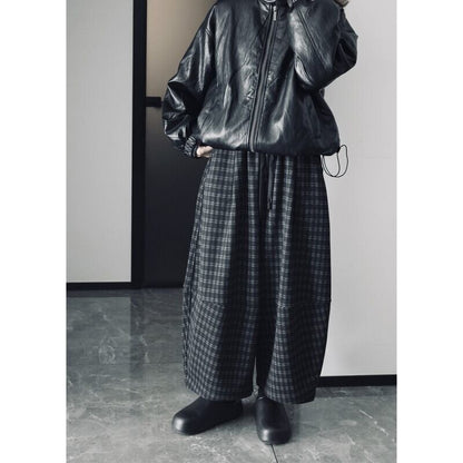 Barrel Plaid Pants【TR3191】