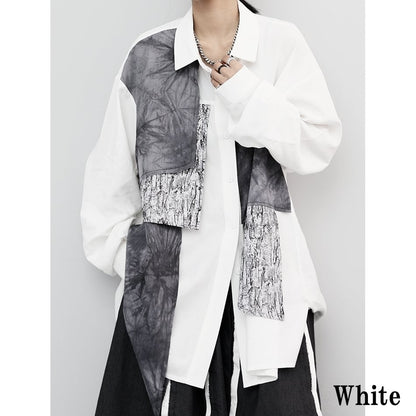 〈Unisex〉Patchwork Nichi Irregular Shirt【TR1324】