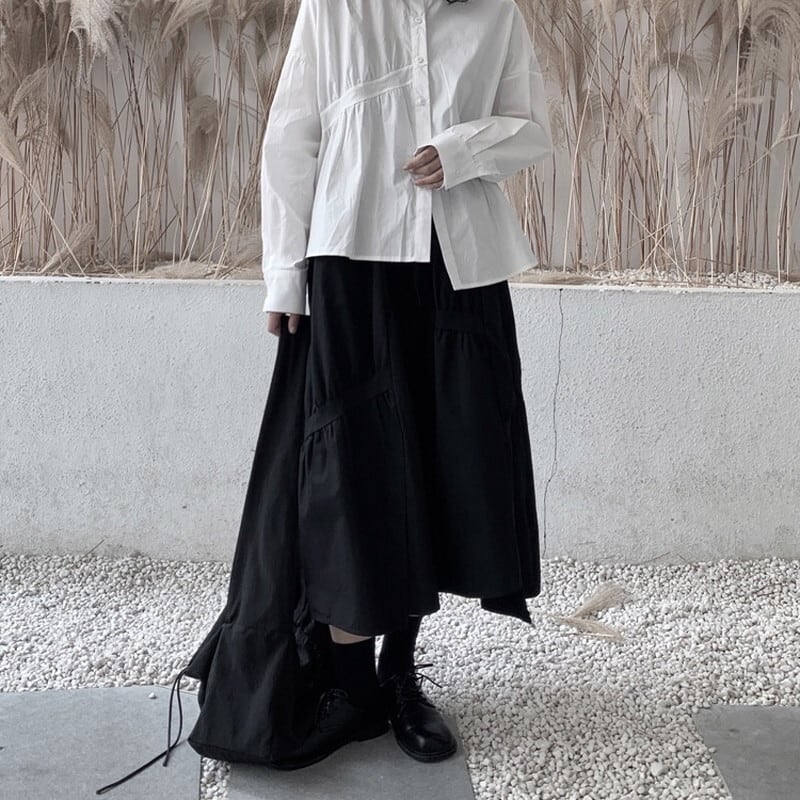 Asymmetry Gather Skirt【TR3163】