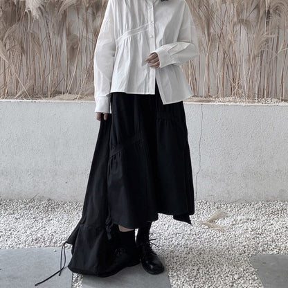 Asymmetry Gather Skirt【TR3163】