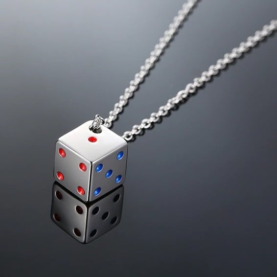 Cool Cube Dice Style Necklace【TR2767】