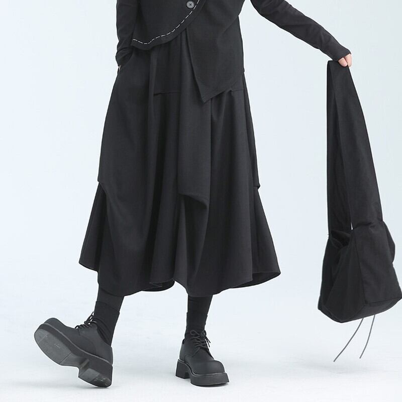 Asymmety Drape Retro Skirt【TR3177】