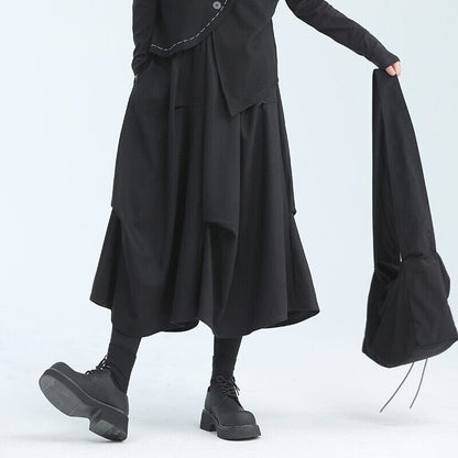 Asymmety Drape Retro Skirt【TR3177】