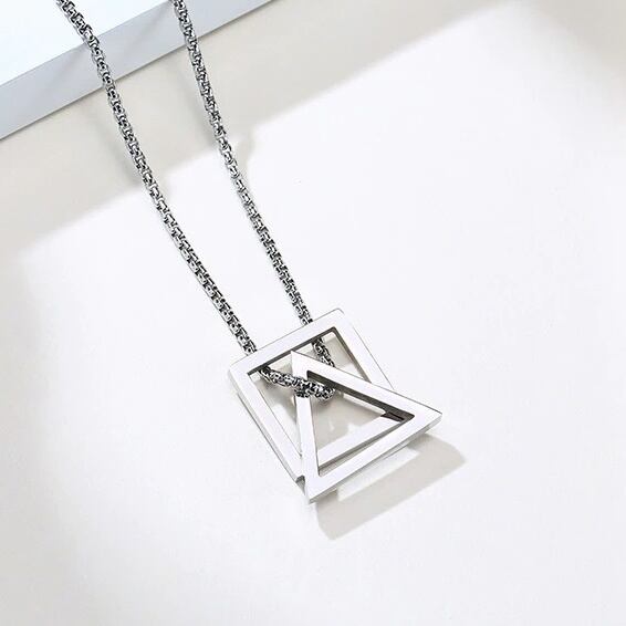 Stainless geometric necklace【TR2772】