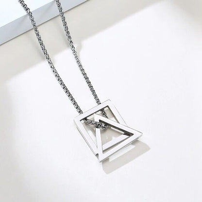 Stainless geometric necklace【TR2772】
