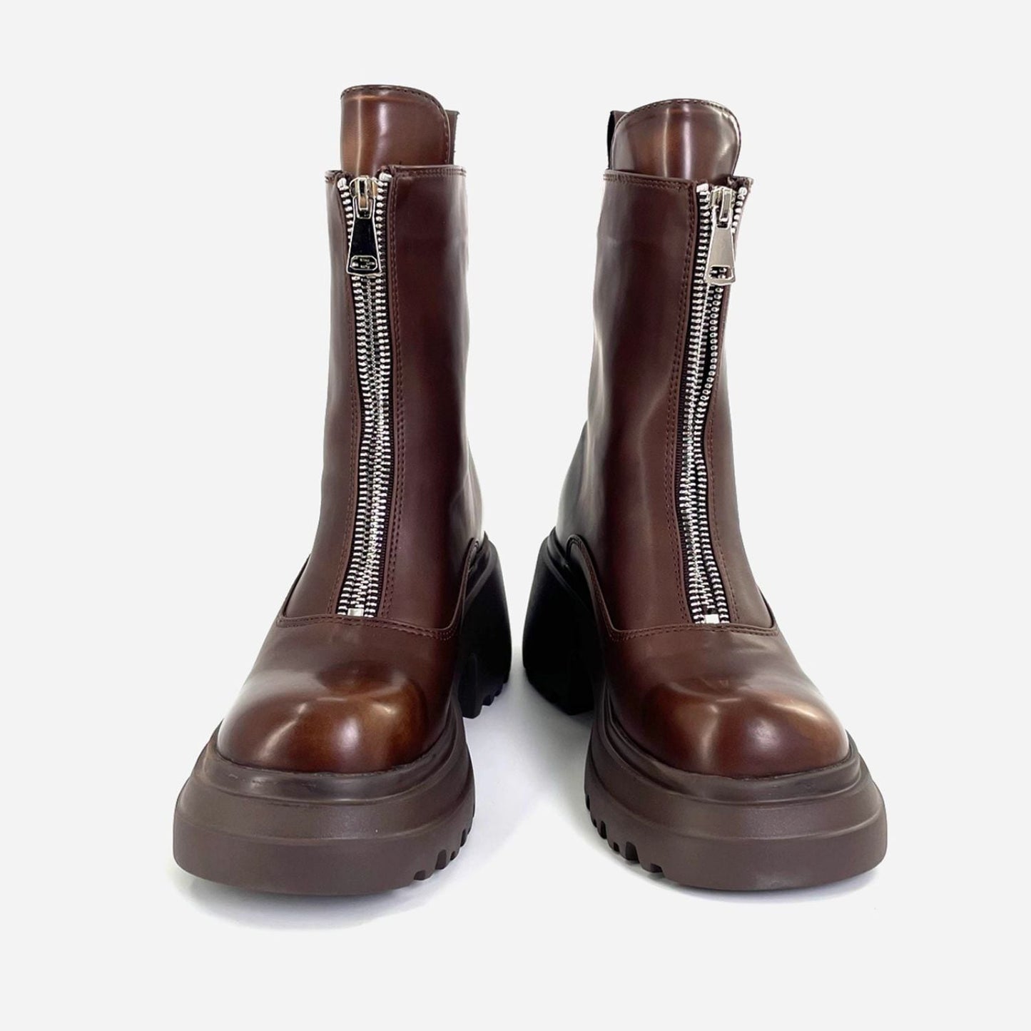 Front Zip Short Boots 【TR3378】