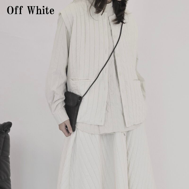 Loose Stripe Simple Vest【TR3243】