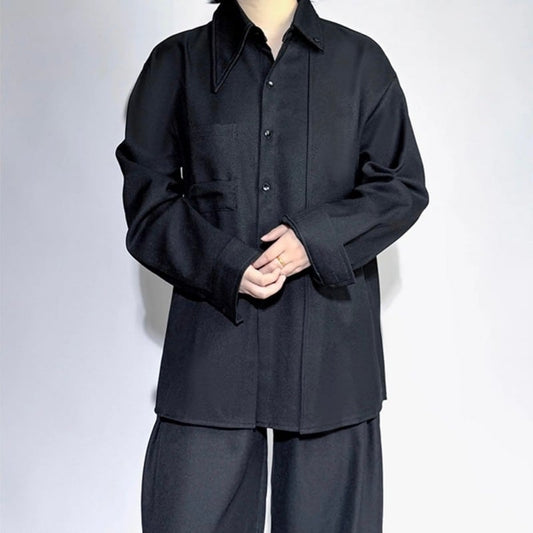 Structured Minimal Collared Shirt【TR3363】