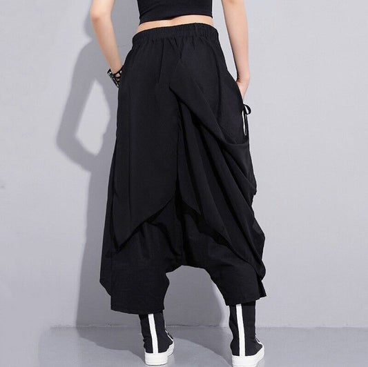 〈Unisex〉Bandage Stitch Cross Pants【TR0275】