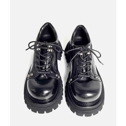 Pleated Metallic Casual Shoes【TR3408】