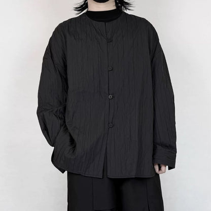 Crumpled Texture Minimal Jacket【TR3362】