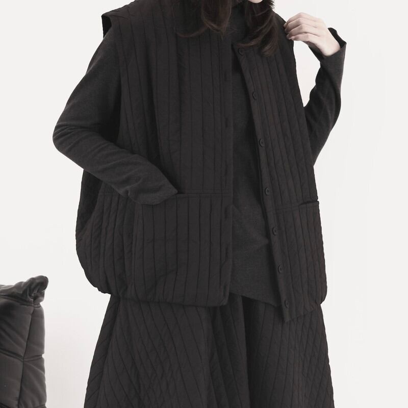 Loose Stripe Simple Vest【TR3243】