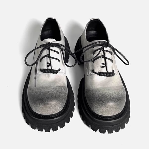 Distressed Leather Derby Shoes【TR3410】