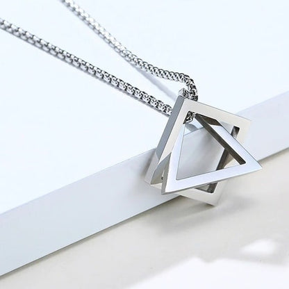 Stainless geometric necklace【TR2772】