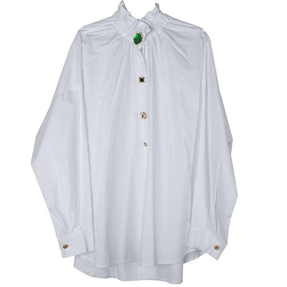 〈Unisex〉Decorative Stand Collar Blouse Shirt【TR1231】