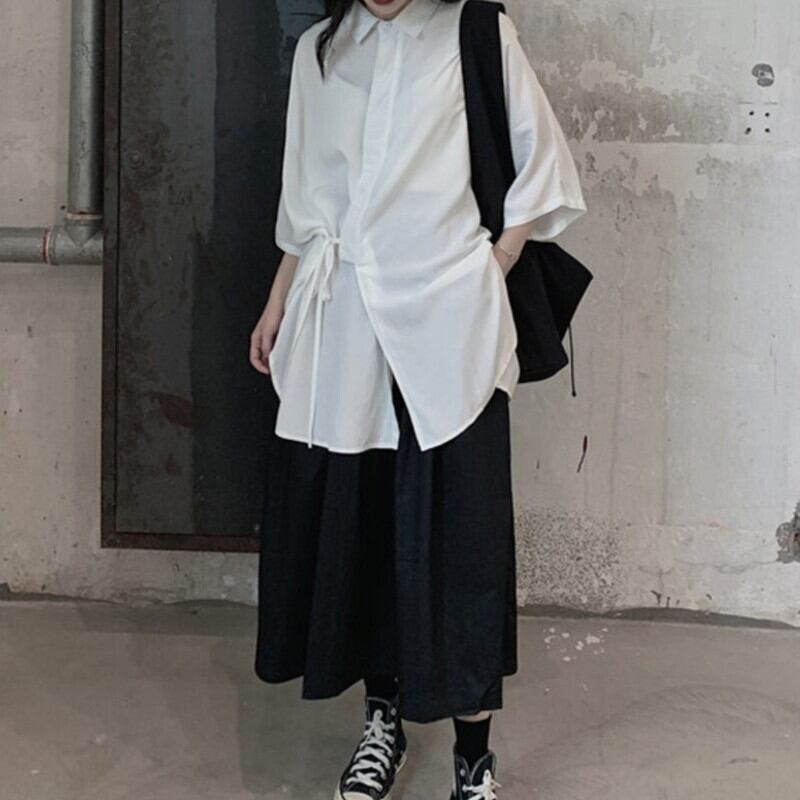 Loose Irregular Collared Shirt【TR3108】