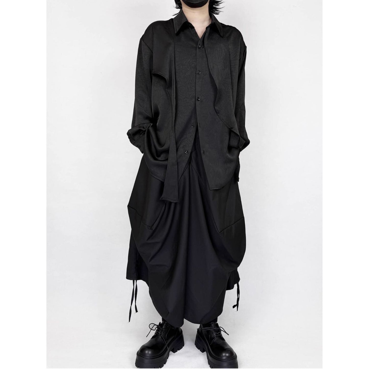 Asymmetry Loose Collared Shirt【TR3324】