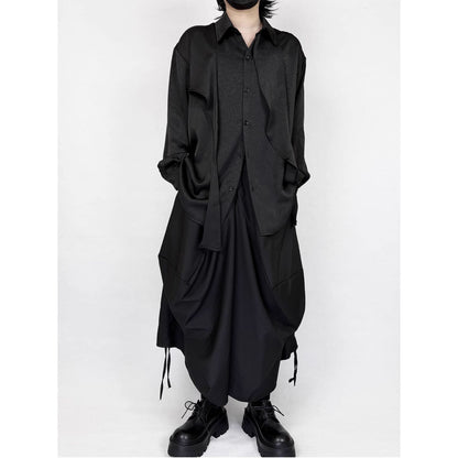Asymmetry Loose Collared Shirt【TR3324】