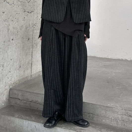 Stripe Wide-Leg Pants【TR3198】
