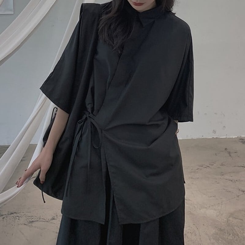 Loose Irregular Collared Shirt【TR3108】