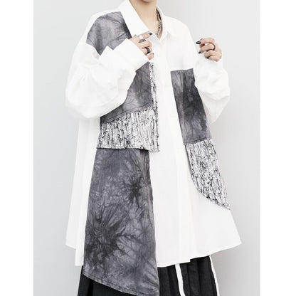 〈Unisex〉Patchwork Nichi Irregular Shirt【TR1324】