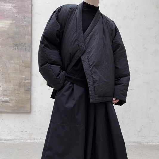 Asymmetry V-Neck Loose Jacket【TR3248】